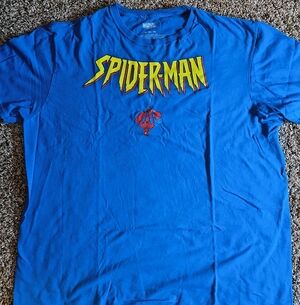 Men's Blue Spider-Man Graphic T-Shirt